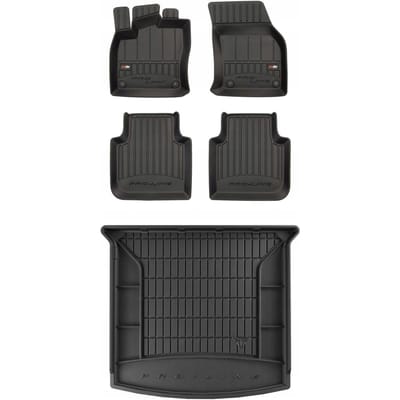 FROGUM PROLINE 3D Set - Rubberen Automatten + Kofferbakmat - Geschikt voor SEAT Tarraco (vanaf 2018) - 7-persoons - Zwart