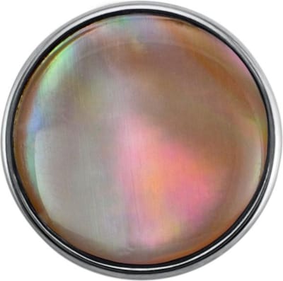 Quiges - Drukknoop Mini 12mm Parelmoer Schelp Roze - EBCMK121
