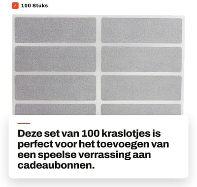 Dailygoods - 100 Stuks Kraslotjes voor Cadeaubonnen en Feestjes