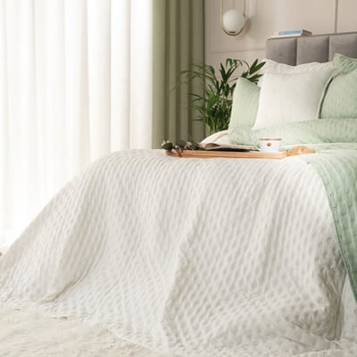 NULES Dekoratieve Bedsprei 200x220 cm - Beige Plaid voor Bank