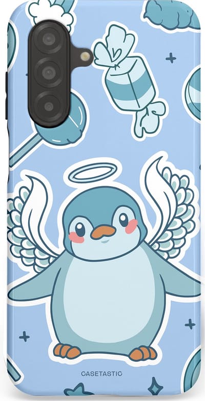 Casetastic Hoesje Geschikt voor Samsung A26 - Stijlvolle Beschermende Duo-layer Case - Pinguin vleugels