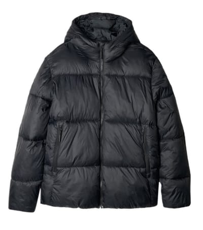 4F M480 Heren Winterjas XXL - Zwart Synthetisch dons, Modern Gewatteerd Design