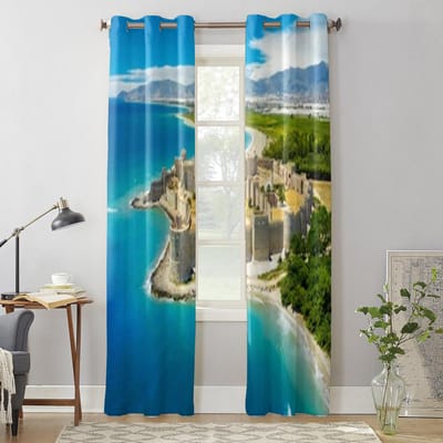 Stadsgezicht Turkije Raamgordijnen Voor Woonkamer Luxe Slaapkamer Decor Gordijnen Keuken Raambekleding Gordijnen 135W x 60H(cm) x1