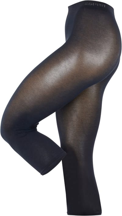 Esprit Cotton Capri eenkleurig katoen legging dames blauw - maat 36-38