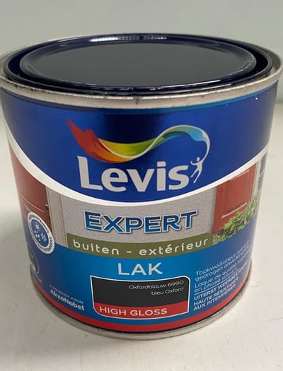 Levis HoogglansLak Hout 0.5L | Oxfordblauw 6990