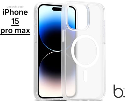Brosendaal Hoesje - Geschikt voor Apple iPhone 15 Pro Max – Transparant – MagSafe-compatibel Telefoonhoesje – Ultradun en maximale Valbescherming
