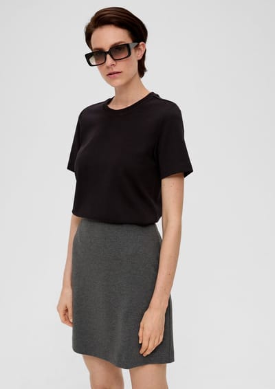 s.Oliver - female - A-lijn rok van gemêleerde viscose