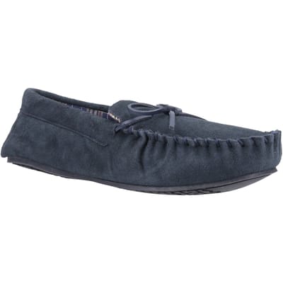 Hush Puppies Clyde Suede Herenpantoffels Navy