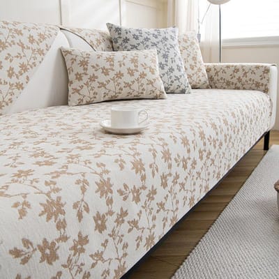 Chenille Sofakussen in Franse Stijl, Vierseizoenen Universele Antislip Sofahoes, Amerikaanse Zachte Meubilering Sofahanddoek 70*70cm