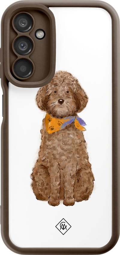 Casimoda® hoesje - Geschikt voor Samsung Galaxy A14 5G - Labradoodle - Zwart TPU Backcover - Geen opdruk - Bruin/beige