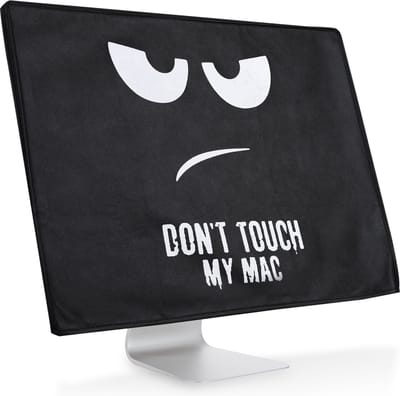kwmobile Beschermhoes voor beeldscherm - geschikt voor Apple iMac 24" - Met een vak voor toetsenboard, muis en kabel - in wit / zwart
