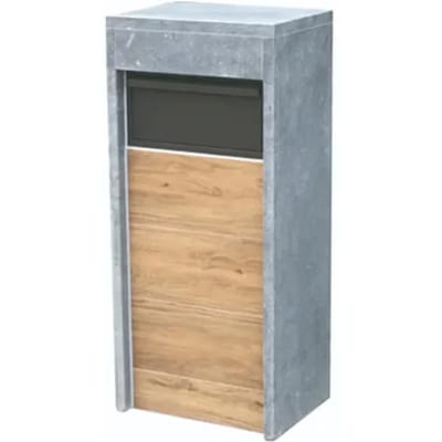 Vasp Pakketbrievenbus Alicante - Natuursteen En Staal - Antraciet, Blauw, Grijs - 48x102x34cm