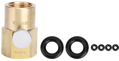 Dailygoods - CO2 Adapter - Tr21x4 naar W21.8-14-RH - Koper - Vulling Valve Connector - Handmatig - Geschikt voor Frisdrankmaker - Ca. 4,7 cm