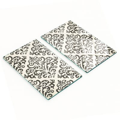 Multifunctionele decoratieve glazen borden met bedrukte ornamenten 2x30x52 cm