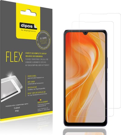 dipos – 2x Beschermfolie geschikt voor Cubot P90 | 3D Full Cover Screenprotector | 100% Passend