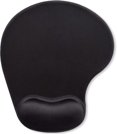 Ergonomische Muismat met Gel Polssteun voor Comfortabel Werken, Antislip Ondergrond, 24x20cm, Zwart, Pijnverlichting en Ondersteuning voor Lange Uren