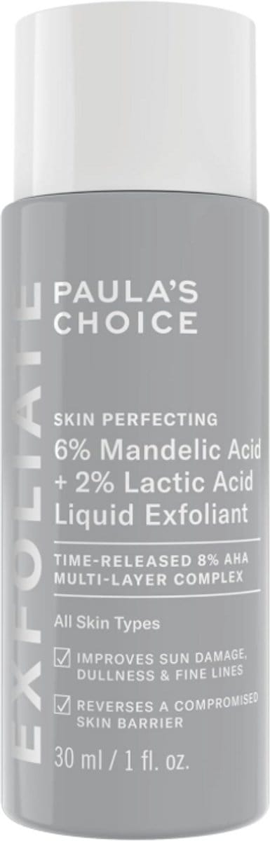 Paula's Choice SKIN PERFECTING 6% Mandelic Acid + 2% Lactic Acid AHA - Gezicht Exfoliant - Vermindert Fijne Lijntjes Zichtbaar & Rimpels - Alle Huidtypen - 30 ml