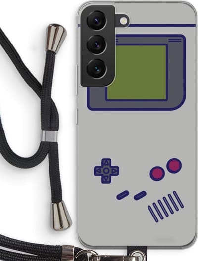 Case Company® - Hoesje met koord geschikt voor Samsung Galaxy S22 hoesje met Koord - Game On - Telefoonhoesje met Zwart Koord - Bescherming aan alle Kanten en Over de Schermrand