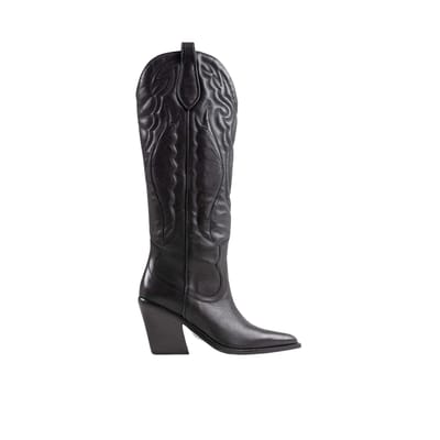 Bronx New-kole 14177 Cowboylaarzen - Western Laarzen - Dames - Zwart - Maat 39