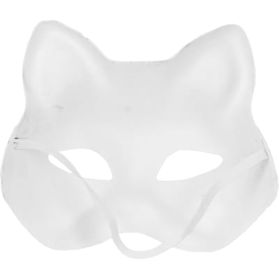 5 Stuks Wit Masker Volwassene Blanco DIY Tekenmasker Halloween Kostuumfeest Accessoire(Kattengelaat)