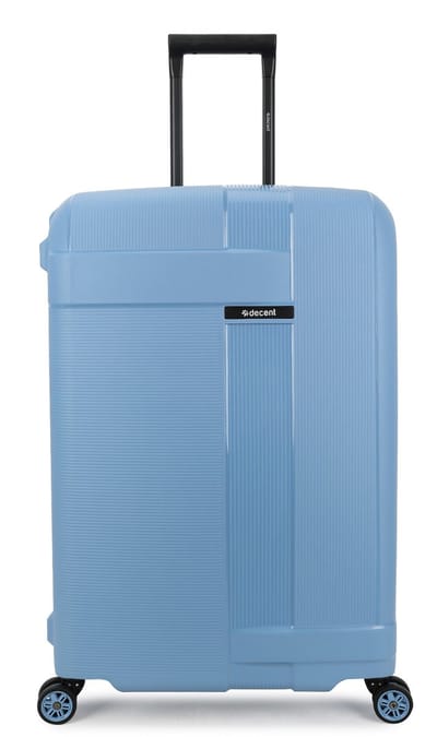 Decent TRANSIT 2.0 Spinner TSA Reiskoffer vaste sluiting 86 liter - Middelmaat koffer 70x47x28 – Reiskoffer met wielen - Lichtgewicht koffer – Reiskoffer midden - Veilig TSA Cijferslot – Lichtblauw