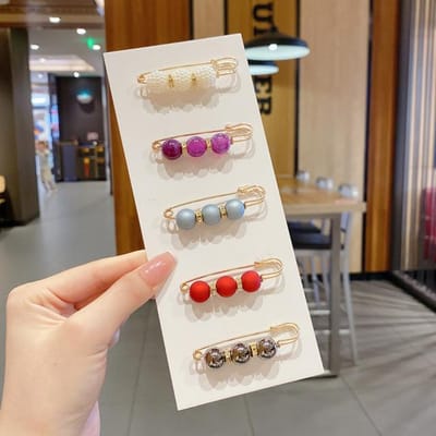 3 / 6 Stuks Dameskleding Broche Set Parel Strass Broches Voor Dames Reversspeld Taille Aanspannen Pin Doe-het-zelf Accessoires
