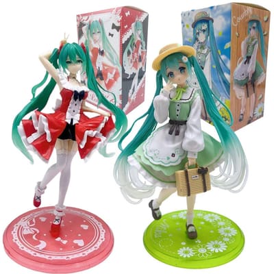 20 cm grote modieuze Hatsune Miku country anime figuur speelgoed actie beeldje pvc model verzamelpop verjaardagscadeau