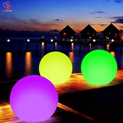 Opblaasbare strandbal met LED verlichting - Afstandsbediening met kleuren - Cadeau kinderen en volwassenen - Sfeerverlichting - Zomer - Zwembad - Zee - Spelen