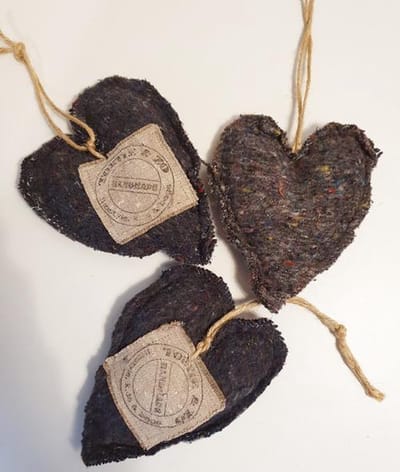 Toetie & Zo Handgemaakte Set Hangers Hart Deken, wol, kerstmis, kersthanger, kerstdecoratie