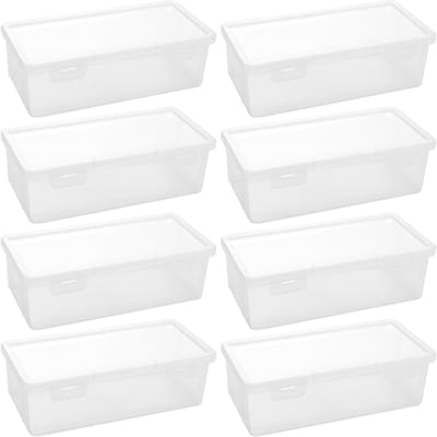 8 Stuks Transparante Opbergdozen met Snap Close Deksel, Ideaal voor Kleine Gereedschappen, Cosmetica en Knutselmaterialen
