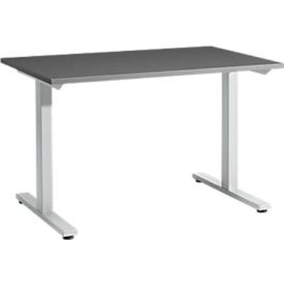 Schäfer Shop  Select Start Off bureautafel, T-poot, rechthoekig, staal/hout, B 1200 x D 800 x H 735 mm, grafiet