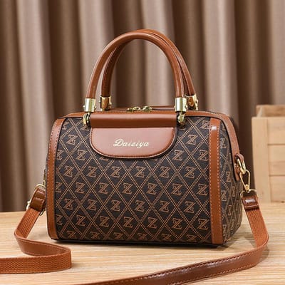 Nieuwe Dames Middelbare Leeftijd Moeder Tas Mode Kussen Tas 100 Schouder Crossbody Boston Dames Tas . brown