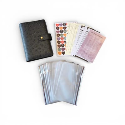Budget Binder A6 – complete cashstuffing map voor slim sparen en budgetteren - Zwart