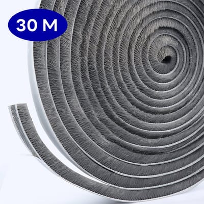 Weather Stripping Brush for Sliding Windows/Doors Frame Side,Pile Self Adhesive Weatherstrip Seal Strip Sealer Draft Stoppers 30 Meter
