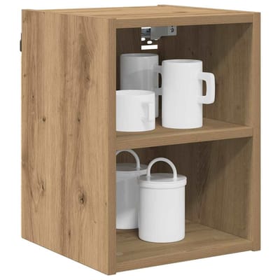 vidaXL - Hangkast - Artisan - Eiken - 30 - x - 29,5 - x - 40 - cm - Bewerkt - hout