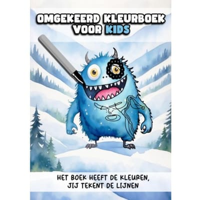 Omgekeerd Kleurboek Voor Kids - Het Boek Heeft De Kleuren, Jij Tekent De Lijnen - Kleurboek Shop
