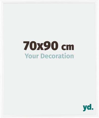 Your Decoration - Fotolijst 70x90 cm - Kunststof - Wit Hoogglans - Bordeaux