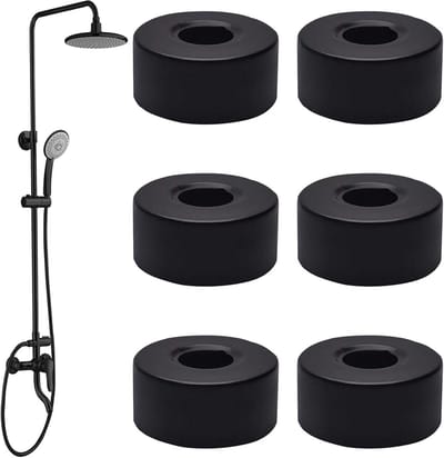 Zwarte Afdekrozetten Roestvrij Staal voor Buisafwerking (25 mm)