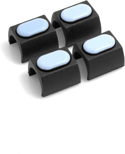 Famanu – Stoelglijders voor sledeframe stoelen – Set van 4 vloerbeschermers – Voor ronde buizen Ø 21–22 mm – Meubelglijders met klemmontage