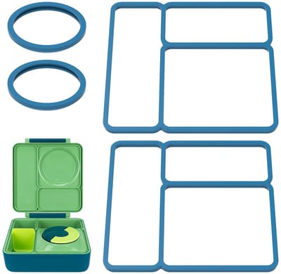 Allecto - Silicone Seal Vervangingen - Lekvrije dekselringen - Geschikt voor OmieBox - Navy Blauw - Ideaal voor Bento Boxen - Hoge kwaliteit en duu...