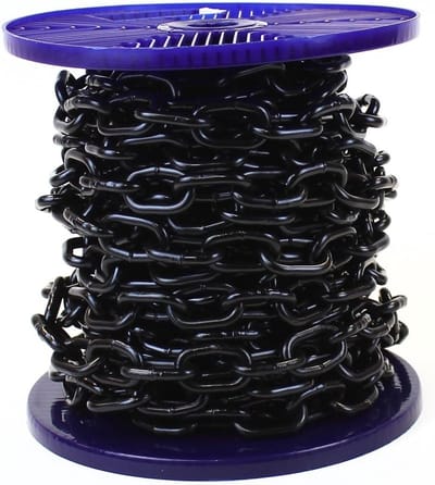 Zware Stalen Ketting 6MM Jet Black Gecoat - Op Maat Gesneden Lengte per Meter