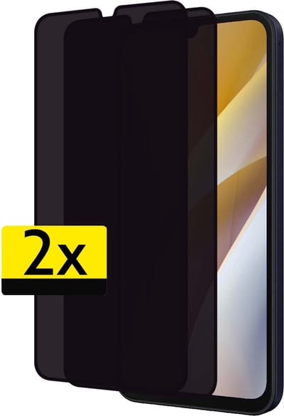 Screenprotector - Geschikt voor Samsung Galaxy A15 - 2 Stuks - Privacy Filter - Beschermglas - Gehard Glas - Tempered Glass - Screen Protector