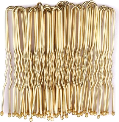 80x U-vormige Haarspelden voor Kapsels - Stevige Gouden Spelden voor Haaraccessoires en Kapsels