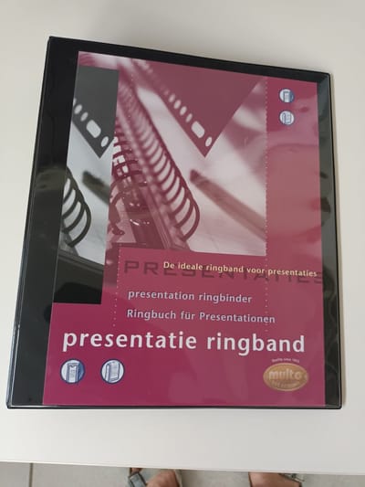 PRESENTATIE RINGBAND RINGMAP KLAPPER MULTO ZWART 4 RINGS 60MM