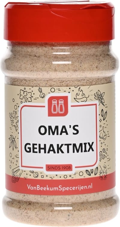 Van Beekum Specerijen - Oma's Gehaktmix - Strooibus 200 Gram