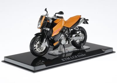 KTM LC8 Duke (Oranje) (12 cm) 1/24 Atlas - Modelmotor - Schaalmodel - Model motor - Miniatuurmotor - Miniatuur motor