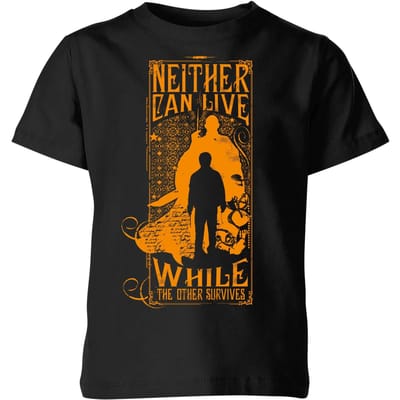 Harry Potter Neither Can Live kinder t-shirt - Zwart - 98/104 (3-4 jaar)