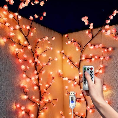 Sfeervolle 1.2 m LED boom met fairy lights en kersenbloesem takken voor binnen en buiten