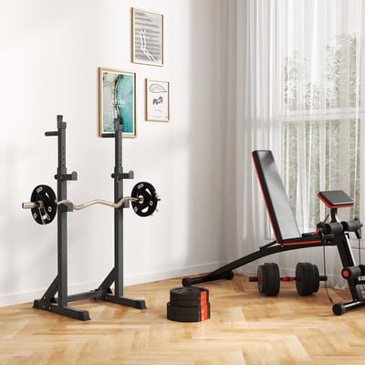 Wishdor - Halterschijven Set - 4-Delig - 2 X 5 Kg En 2 X 2,5 Kg - Met Drie Greepuitsparingen - Kunststof - Zwart