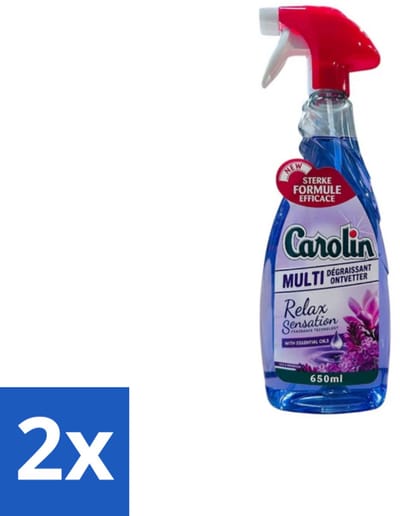 2 x Carolin – Keukenreiniger – Multi Ontvetter Relax Sensation – 650 ml - Ontvetter - Keukenreiniger - Vet Verwijderen - Keuken Schoonmaken - Keuken Reinigen